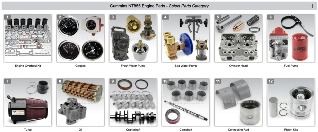 Parts For Cummins NT 855