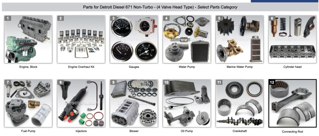 Detroit Diesel 671 4 Valve Parts