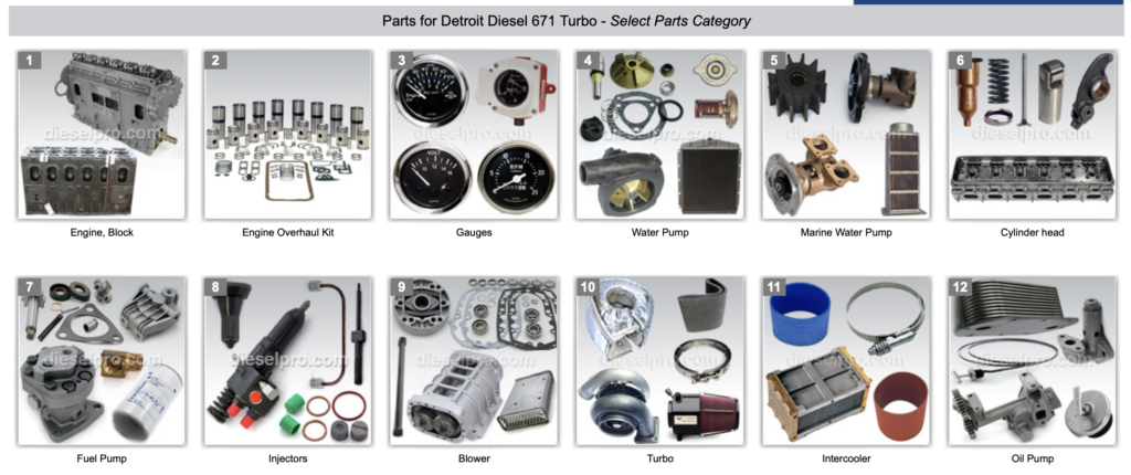 Detroit Diesel 671 Turbo Parts