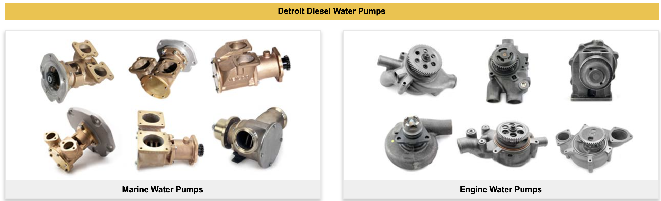 See Our Catalog Of Aftermarket Pumps For Detroit Diesel Engines