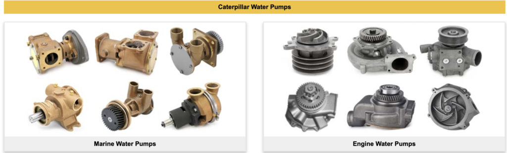 See Our Aftermarket Catalog Of Water Pumps For Caterpillar Engines