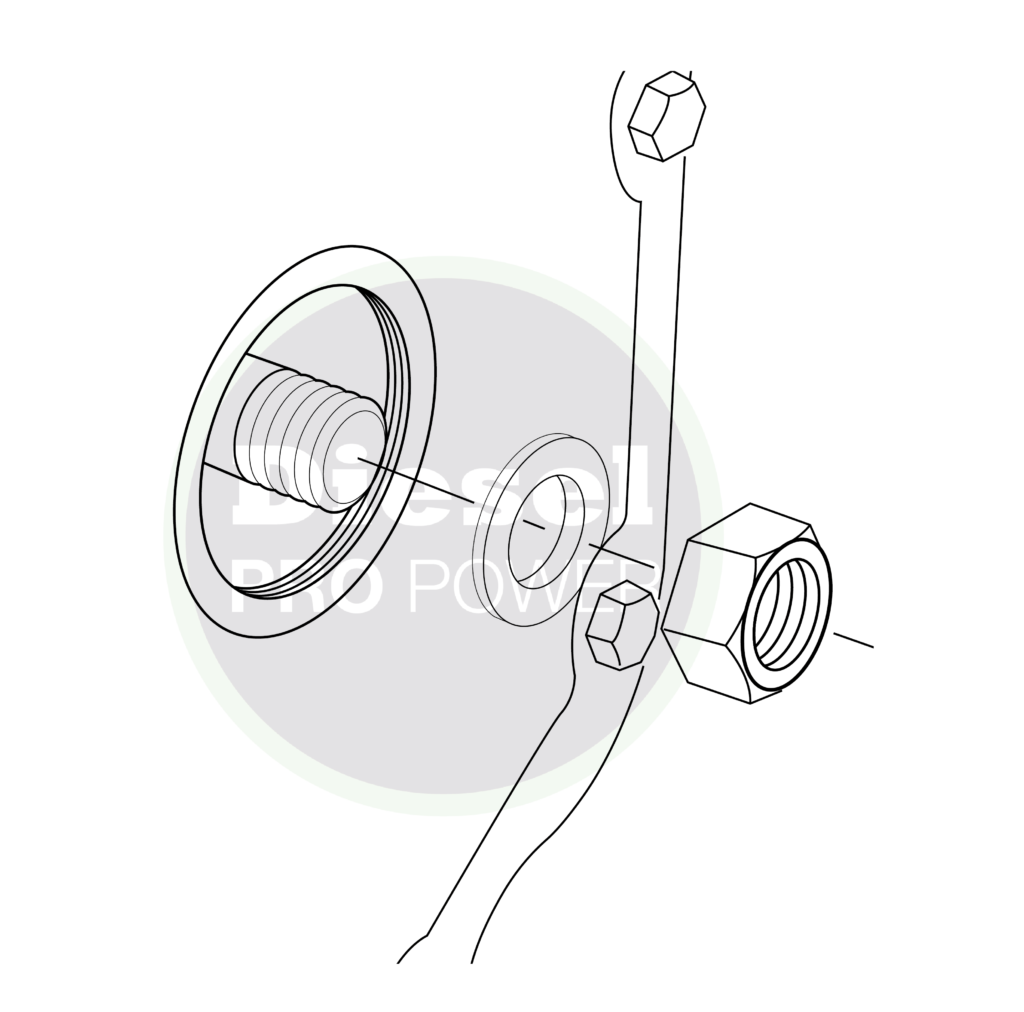 FUEL INJECTION PUMP RETAINING NUT AND WASHER