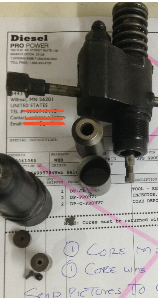 Missing Components - Injector Core