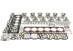One piece pistons. This kit is designed to service QSB5.9 engines