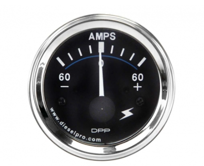 Electrical Ammeter Gauge - 2 Inch Dia - 12/24 Volt
