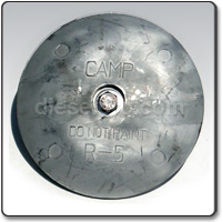 Kem Syarikat R5 Zinc anode untuk Boat Rudder - 5 1/8 inci